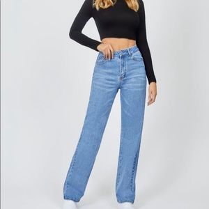 SHEIN Tall High Waist Light Washed Jeans